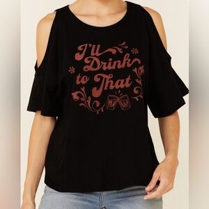 NWT White Crow Cold Shoulder tee. Size medium. From Boot Barn